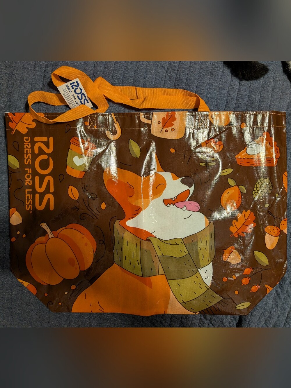 Fall CORGI reusable Ross Tote Bag Tj Maxx